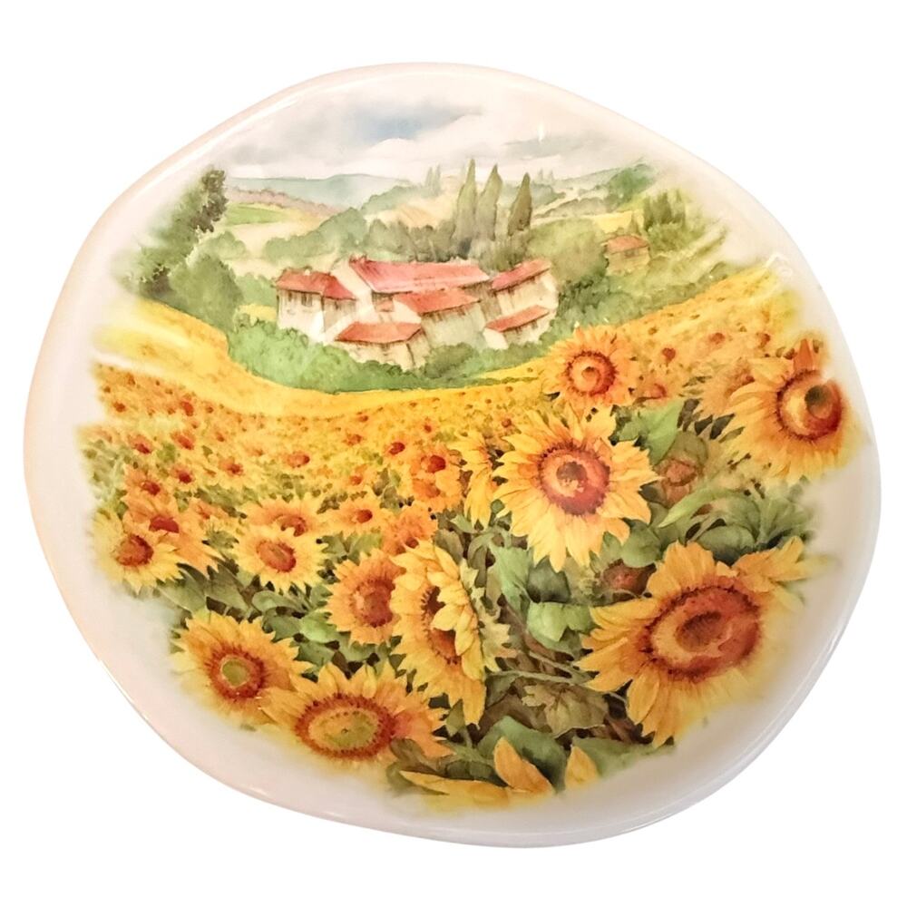 Effetti de Arte Serving Bowl Sunflowers Italian Casa Italy 12” Pasta Fruit Salad